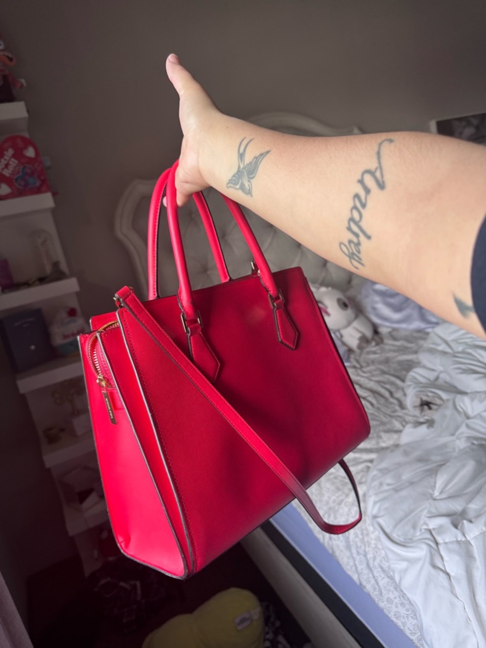 Michael Kors Bright Pink Saffiano Satchel - Picture 2 of 3